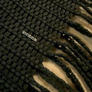 Prana Grey Scarf Infinity Alpine Fringe Coquette Girl Bohemian Indie Cabincore